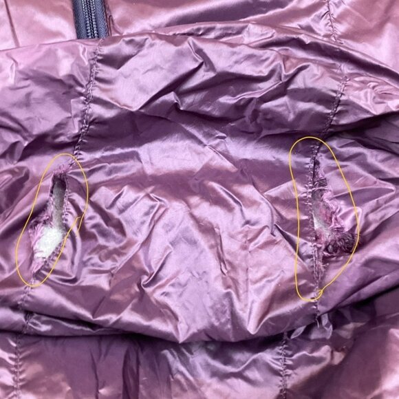 Womens Down Quilted Puffer Vest With Removable Hood Reversible Lightweight Small - Picture 11 of 16